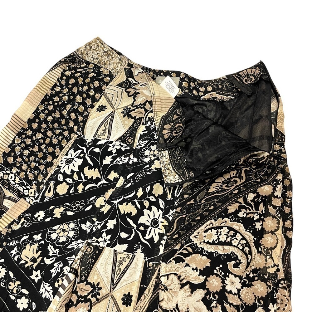 Steilmann Patchwork Skirt Size 10 Multi Print Ear… - image 4